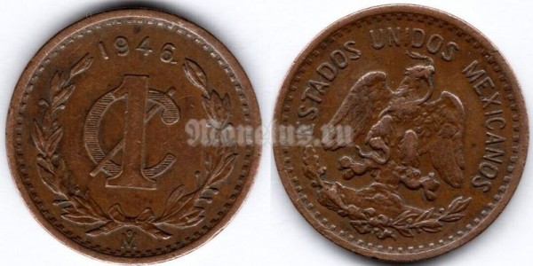 монета Мексика 1 сентаво 1946 год