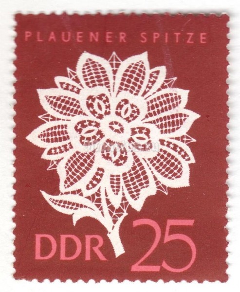 марка ГДР 25 пфенниг "Plauener Spitze" 1966 год Гашение