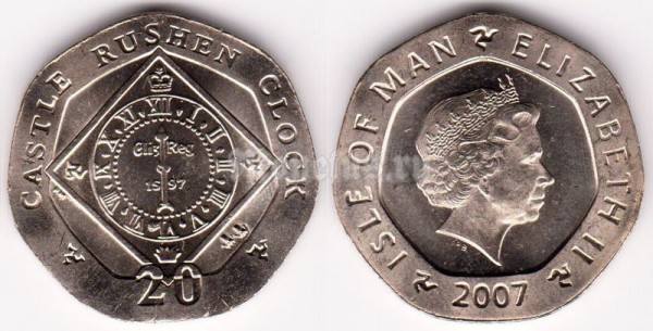 монета Остров Мэн 20 пенсов 2007 год