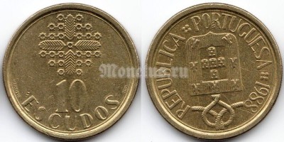 монета Португалия 10 эскудо 1988 год