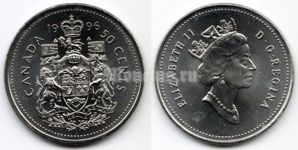 Монета Канада 50 центов 1996 год