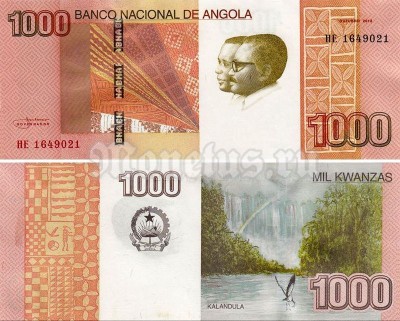 бона Ангола 1000 кванза 2012 год