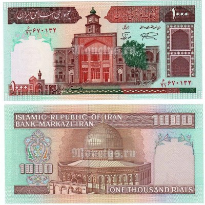 бона Иран 1000  риалов 1982-2002 год