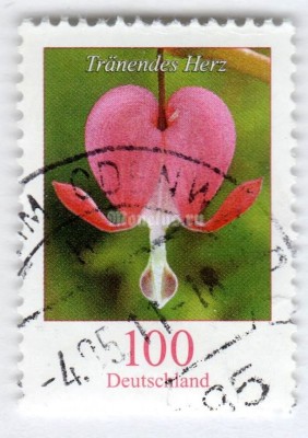 марка ФРГ 100 центов "Flowers - Bleeding Heart - Lamprocapnos spectabilis" 2005 год Гашение
