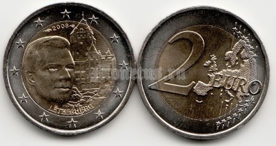 Люксембург 2 евро 2008 год Замок Берг