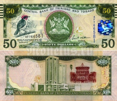 бона Тринидад и Тобаго 50 долларов 2006 год