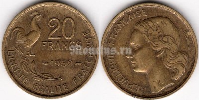 монета Франция 20 франков 1952 год