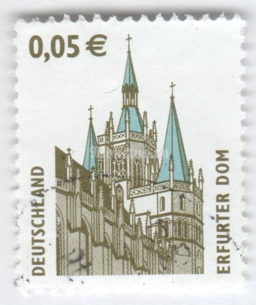 марка ФРГ 0,05 евро "Erfurt" 2004 год Гашение