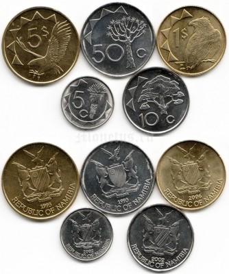 Намибия набор из 5-ти монет
