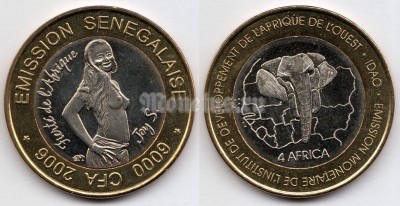 Монета Сенегал 4 африка/6000 франков 2006 год - Гордимся Африкой