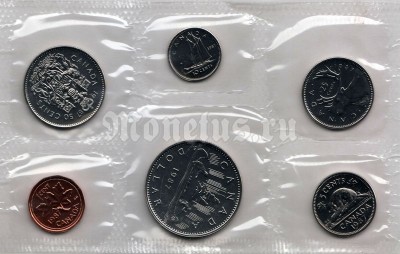 Канада набор из 6-ти монет 1987 год, в запайке