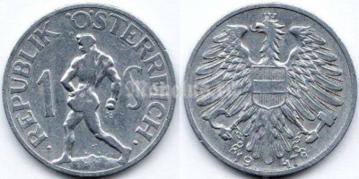 монета Австрия 1 шиллинг 1947 год