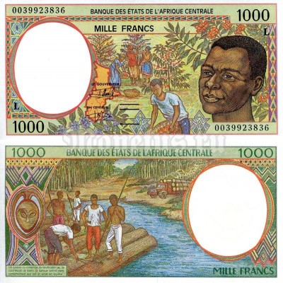 бона Конго 1000 франков 2000 - 2002 год