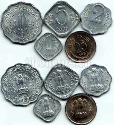Индия набор из 5-ти монет