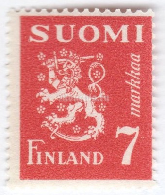 марка Финляндия 7 марок "Coat of Arms" 1947 год