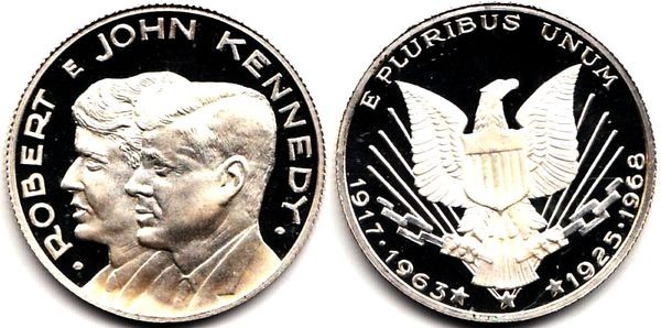 Италия монетовидный жетон - Роберт и Джон Кеннеди