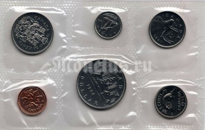 Канада набор из 6-ти монет 1986 год, в запайке