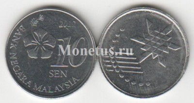 монета Малайзия 10 сен 2012 год