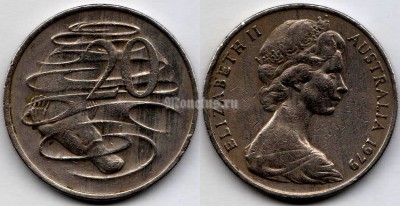 монета Австралия 20 центов 1979 год