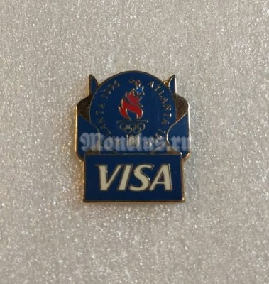 Значок ( Спорт ) Олимпиада. Атланта Atlanta 1996 Спонсор VISA