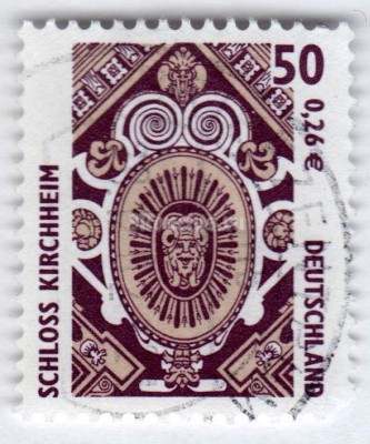 марка ФРГ 50 пфенниг "Kirchheim Palace**" 2001 год Гашение