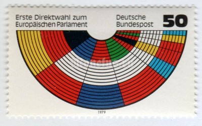 марка ФРГ 50 пфенниг "Seating Plan" 1979 год