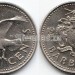 монета Барбадос 10 центов 1973 год