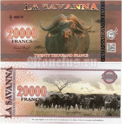 Бона Саванна 20 000 франков 2016 год