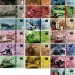 Набор из 19-ти бон - образцов серия 70 лет Победы 2015 год полный, серия АА 0000, номерная голограмма