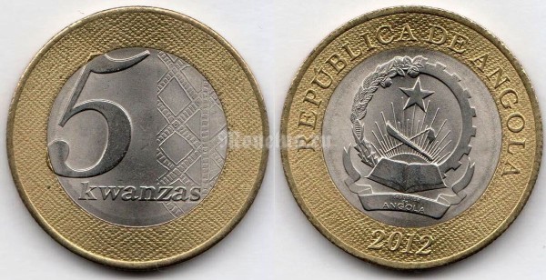 монета Ангола 5 кванза 2012 год