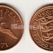 монета Гернси 1 новый пени 1971 год