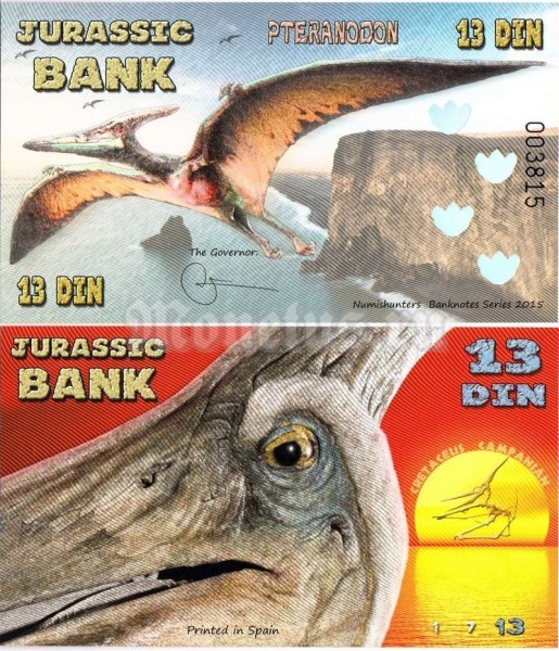 бона Испания ( Jurassic Park ) 13 дин 2015 год Юрский банк - Птеранодон