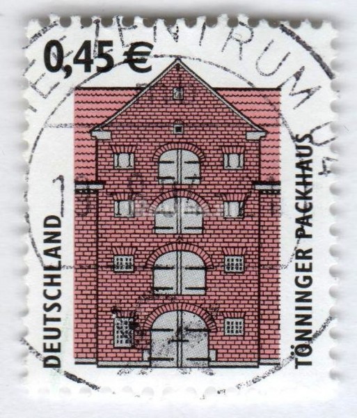 марка ФРГ 0,45 евро "Tönning Packing House**" 2002 год Гашение