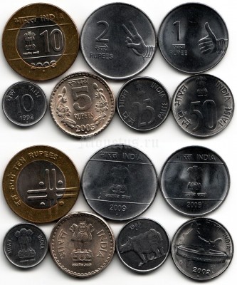 Индия набор из 7-ми монет