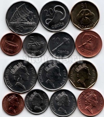 Набор из 7 монет Фиджи