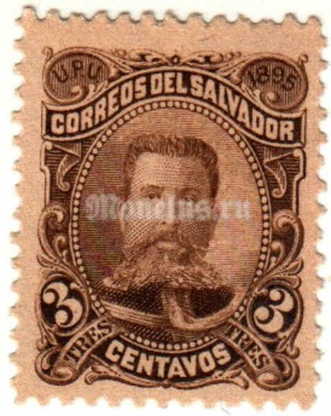 марка Сальвадор 50 сентаво  1895 год