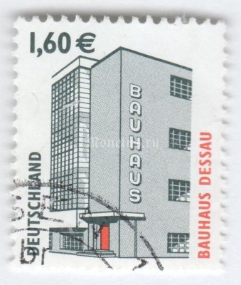 марка ФРГ 1,60 евро "Bauhaus Dessau" 2002 год Гашение