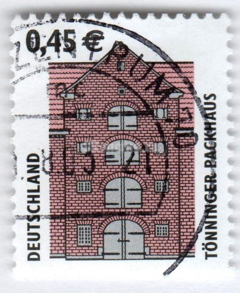 марка ФРГ 0,45 евро "Tönning Packing House*" 2002 год Гашение