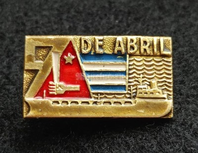 Значок Cuba Куба 9 de ABRIL 9 апреля, корабль флот