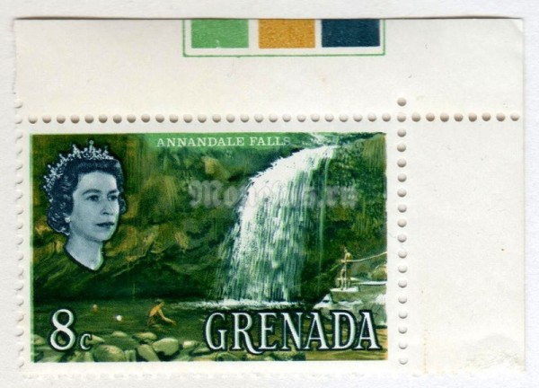 марка Гренада 8 центов "Annandale Falls" 1966 год