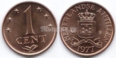 монета Нидерландские Антиллы 1 цент 1977 год