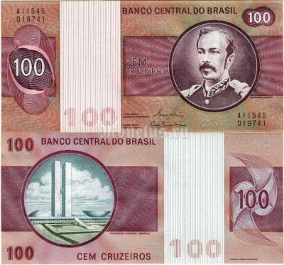 бона Бразилия 100 крузейро 1981 год