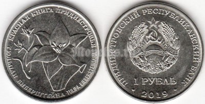 монета Приднестровье 1 рубль 2019 год - Тюльпан Биберштейна