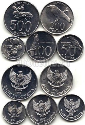 Индонезия набор из 5-ти монет