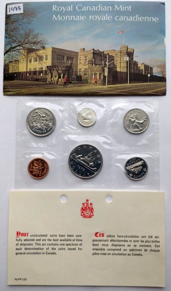 Канада набор из 6-ти монет 1975 год, в запайке