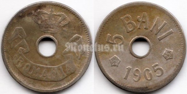монета Румыния 5 бани 1905 год
