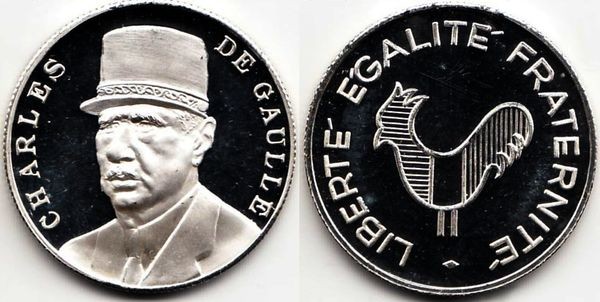 Италия монетовидный жетон - Шарль де Голль