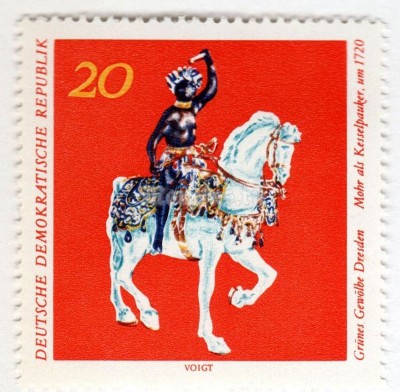 марка ГДР 20 пфенниг "Kettle timpanist" 1971 год 