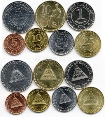 Никарагуа набор из 7-ми монет
