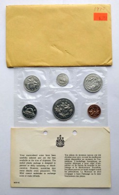 Канада набор из 6-ти монет 1970 год, в запайке